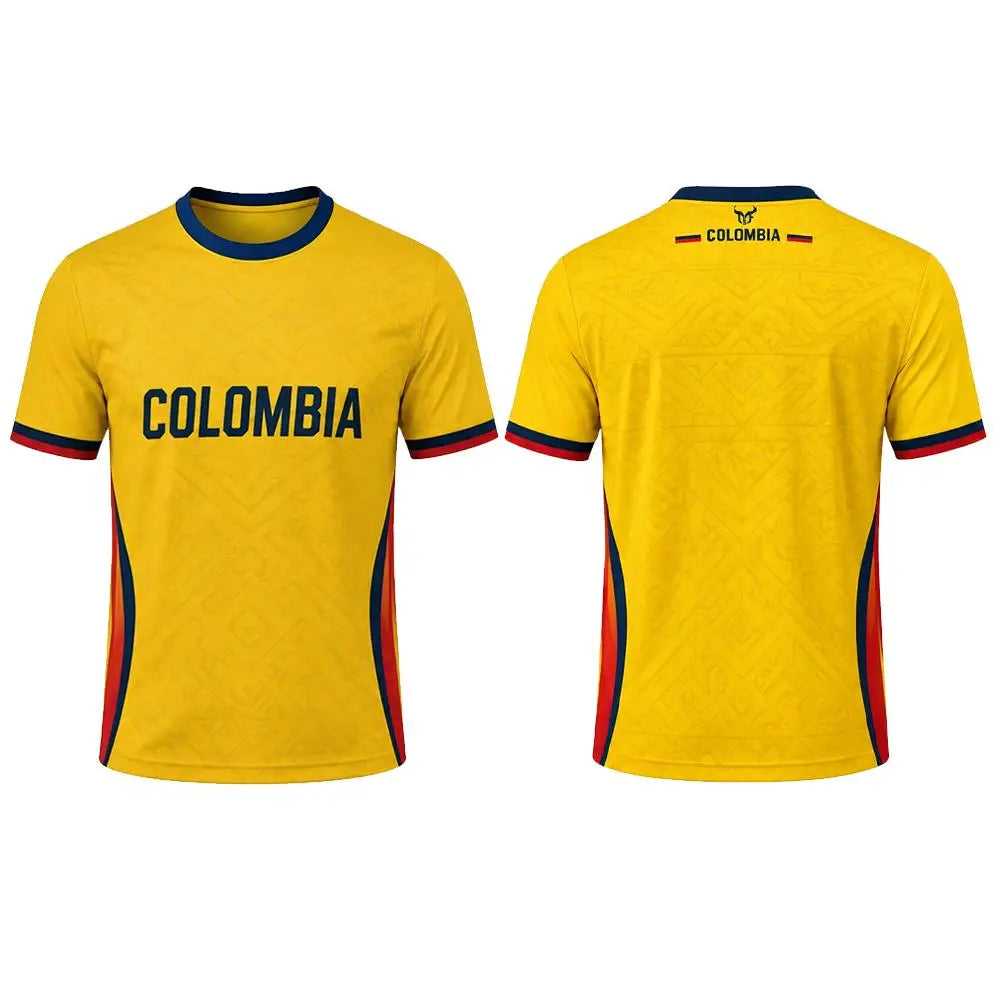 Colombia Soccer Fan Jersey – Country-Color Fan Tee