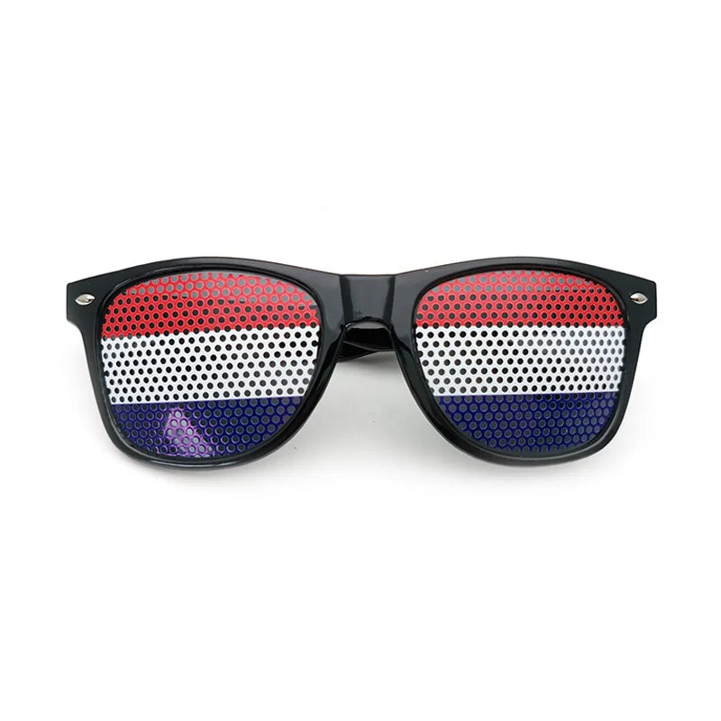 New Unisex Black Frame 42 Countries Flag Sun Glasses Decorative Spectacles Eyeglasses Frames for Party Women Men Sunglasses