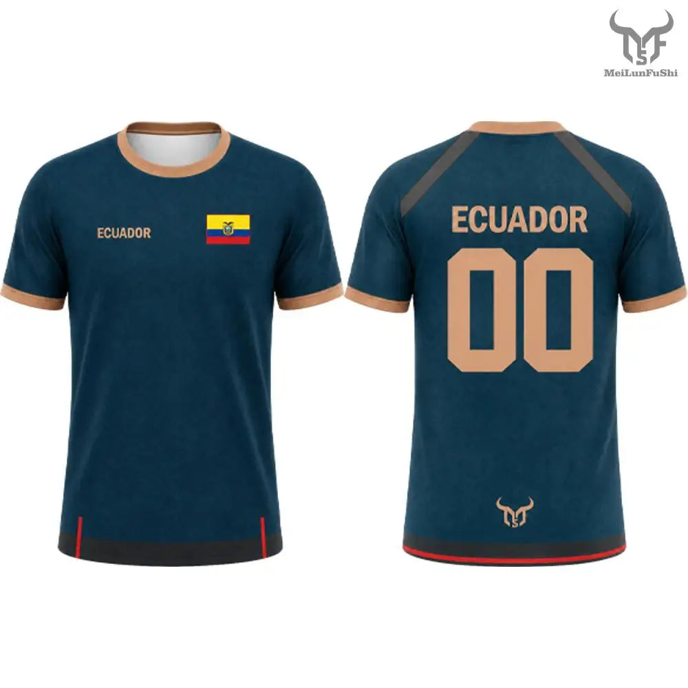 Ecuador Soccer Fan Jersey – Country-Color Fan Tee