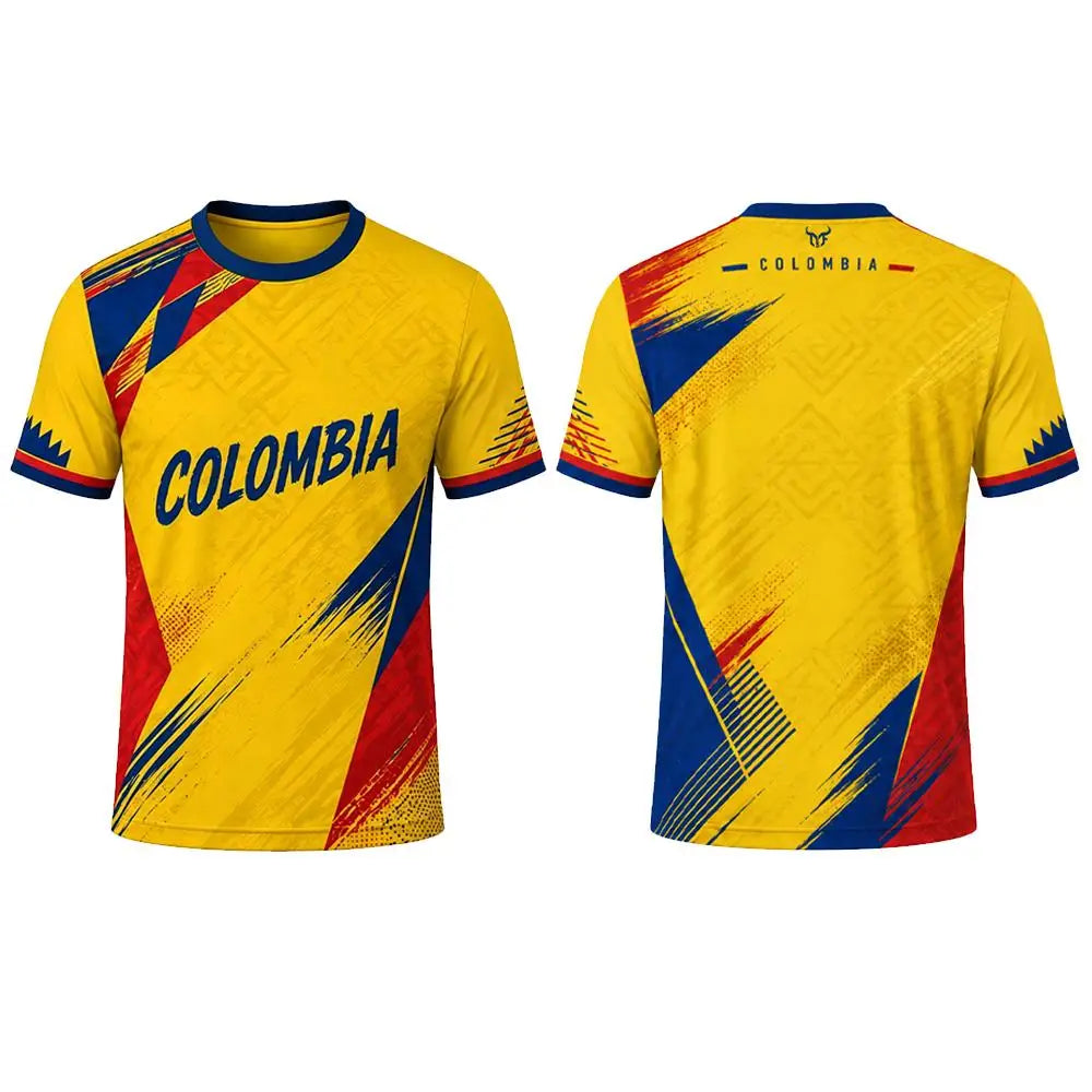 Colombia Soccer Fan Jersey – Country-Color Fan Tee