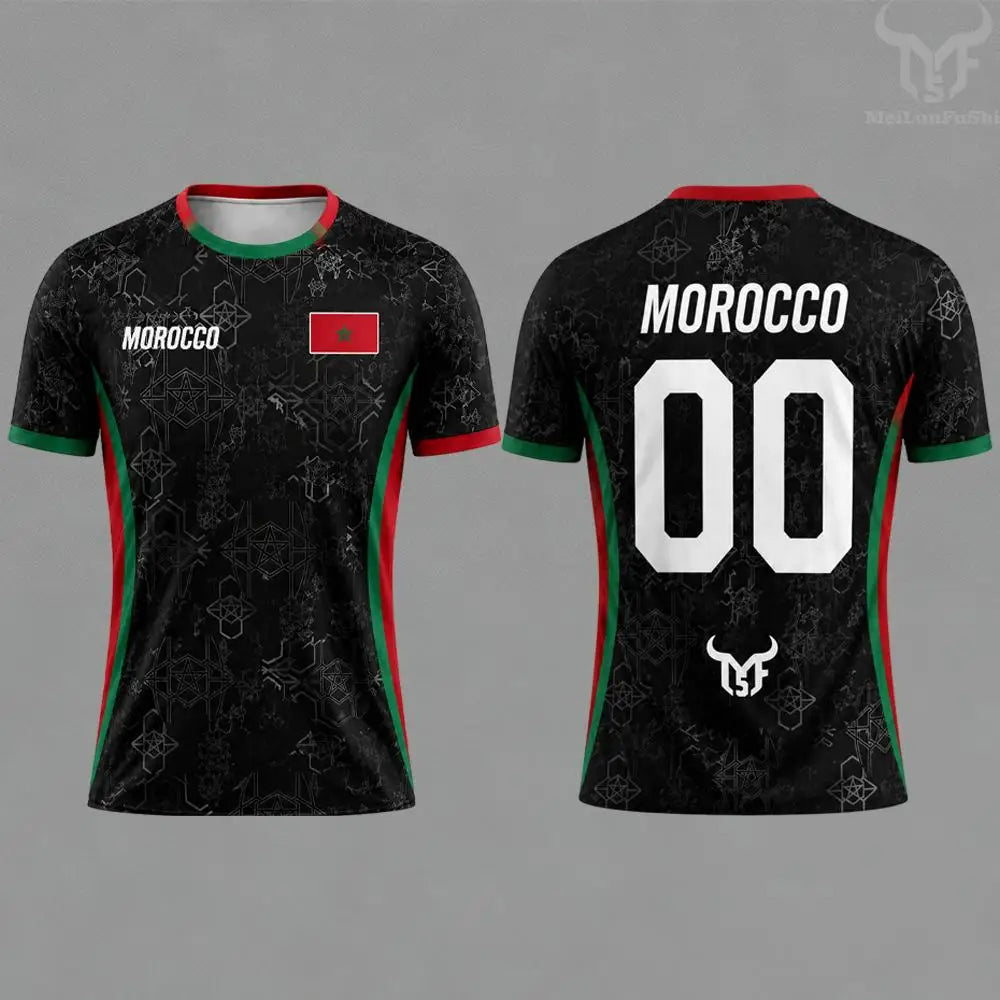 Morocco Soccer Fan Jersey – Country-Color Fan Tee