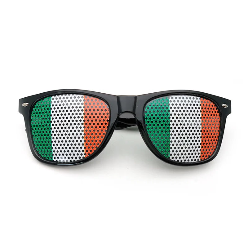 New Unisex Black Frame 42 Countries Flag Sun Glasses Decorative Spectacles Eyeglasses Frames for Party Women Men Sunglasses