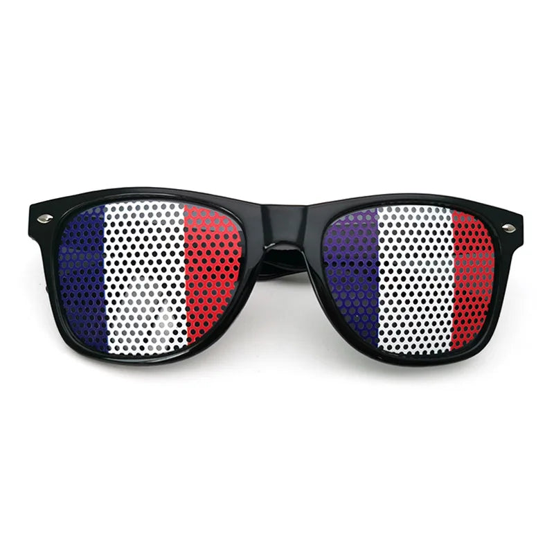 New Unisex Black Frame 42 Countries Flag Sun Glasses Decorative Spectacles Eyeglasses Frames for Party Women Men Sunglasses