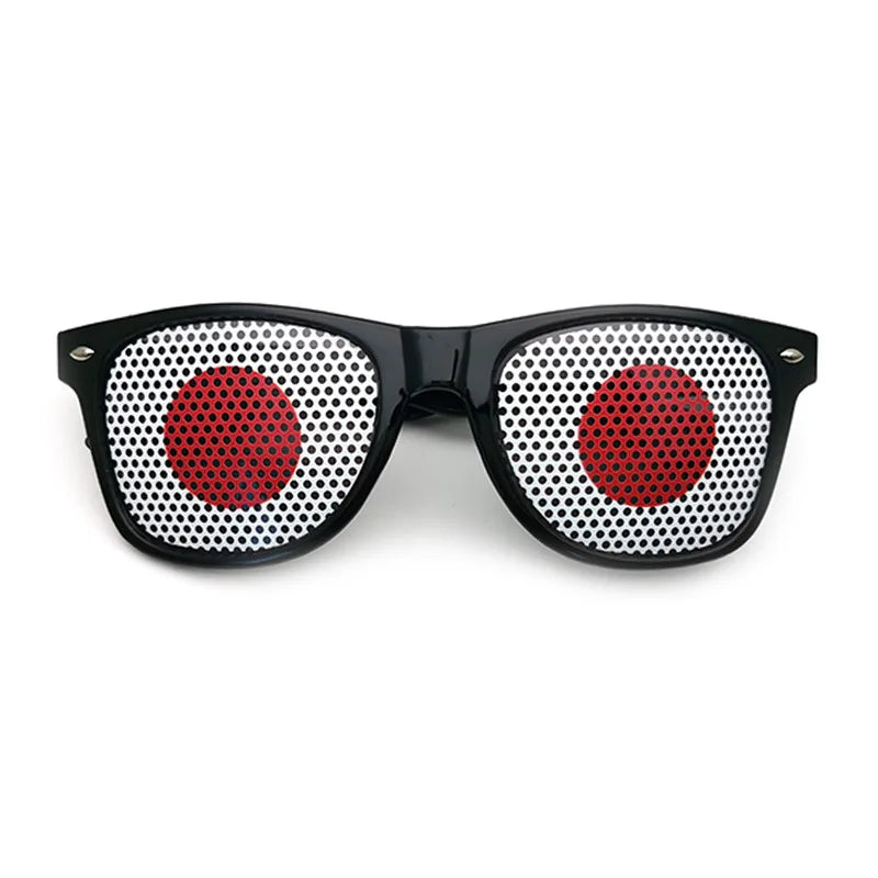 New Unisex Black Frame 42 Countries Flag Sun Glasses Decorative Spectacles Eyeglasses Frames for Party Women Men Sunglasses