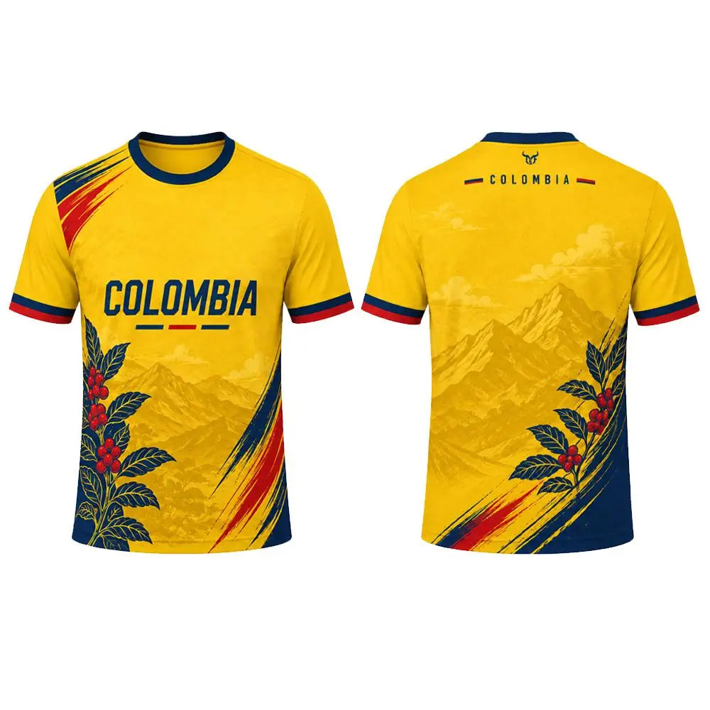 Colombia Soccer Fan Jersey – Country-Color Fan Tee