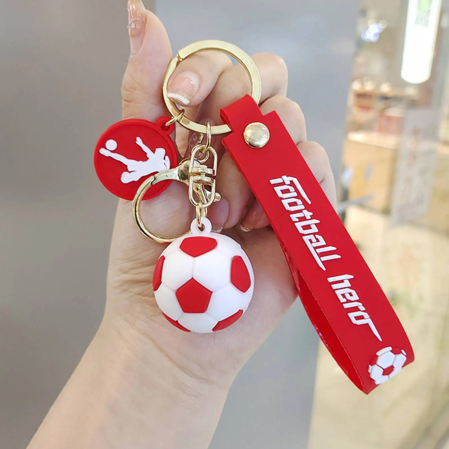 Soccer Fan PVC Keychain – Colorful Fan Charm