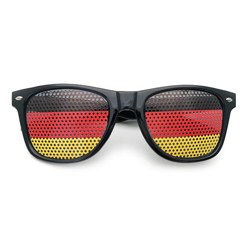 New Unisex Black Frame 42 Countries Flag Sun Glasses Decorative Spectacles Eyeglasses Frames for Party Women Men Sunglasses