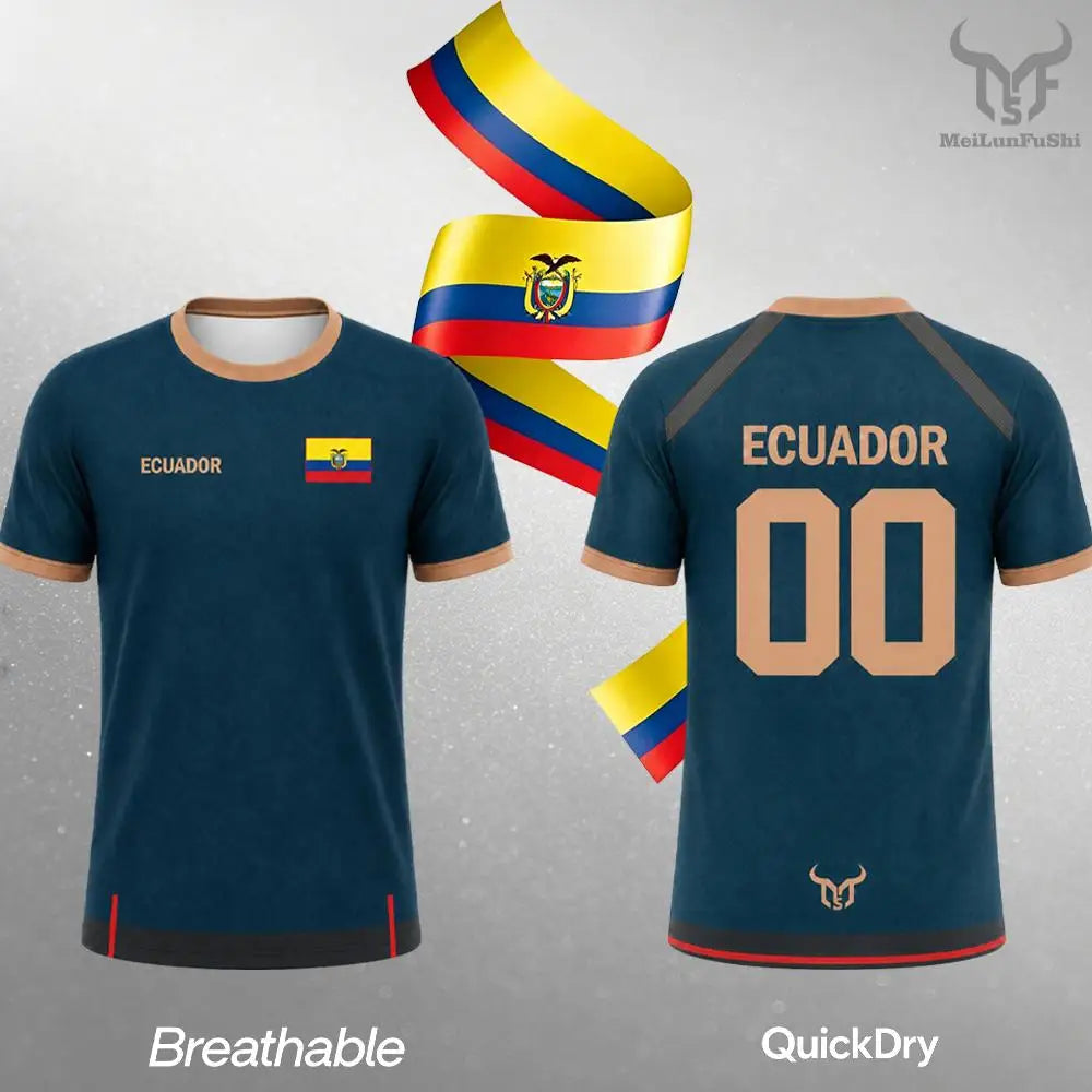 Ecuador Soccer Fan Jersey – Country-Color Fan Tee