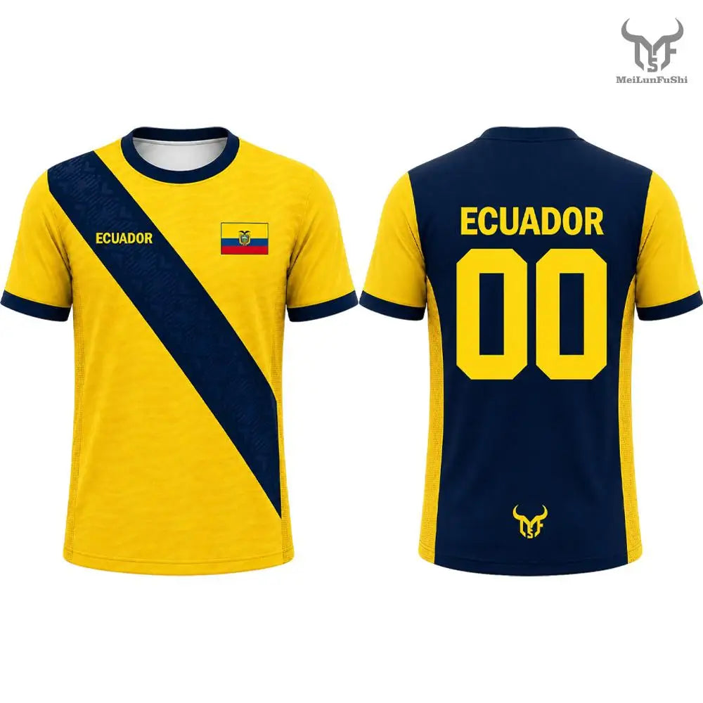 Ecuador Soccer Fan Jersey – Country-Color Fan Tee