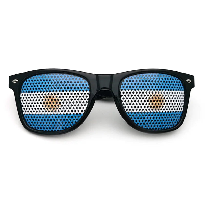 New Unisex Black Frame 42 Countries Flag Sun Glasses Decorative Spectacles Eyeglasses Frames for Party Women Men Sunglasses