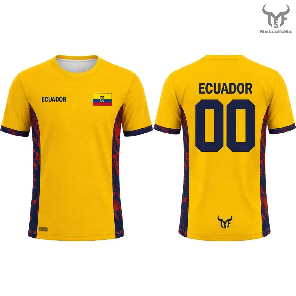 Ecuador Soccer Fan Jersey – Country-Color Fan Tee