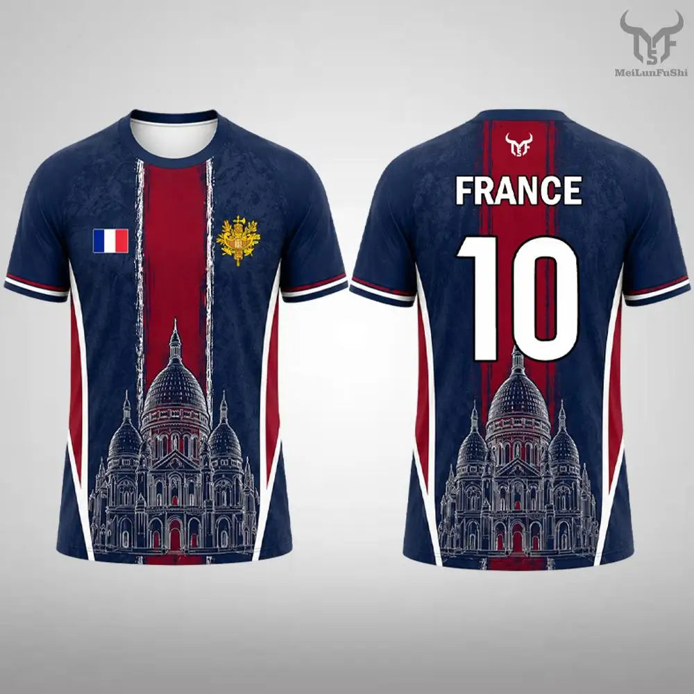 France Soccer Fan Jersey – Bleu, Blanc, Rouge Fan Tee