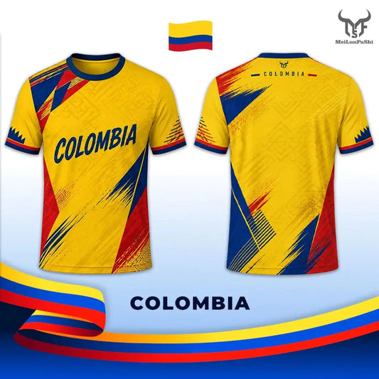 Colombia Soccer Fan Jersey – Country-Color Fan Tee