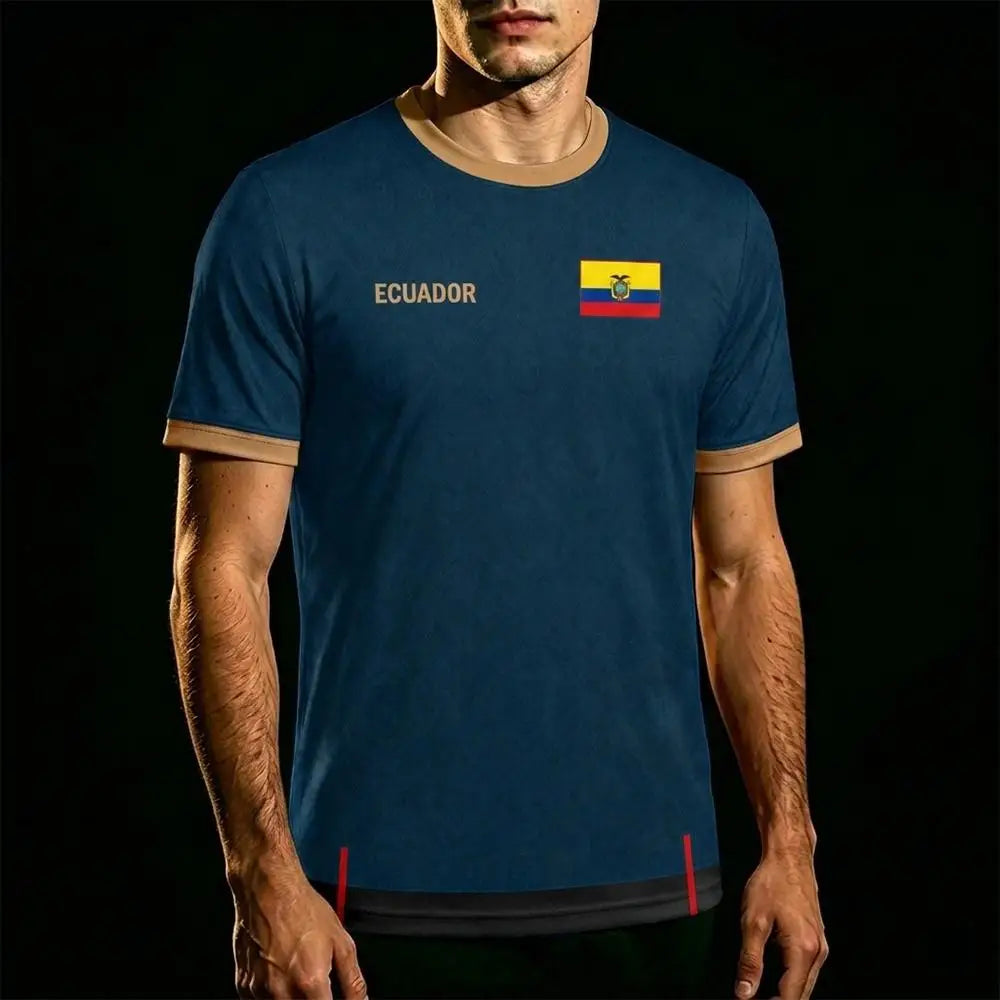 Ecuador Soccer Fan Jersey – Country-Color Fan Tee