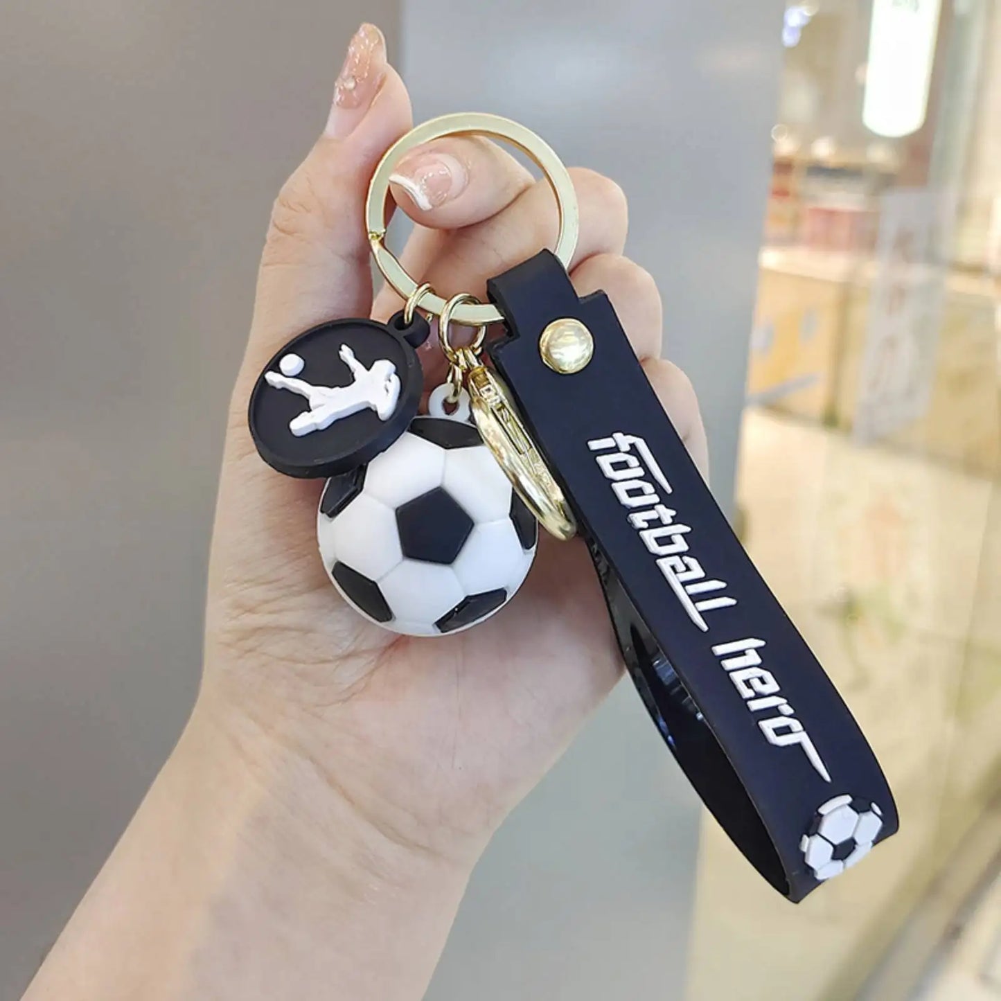Soccer Fan PVC Keychain – Colorful Fan Charm