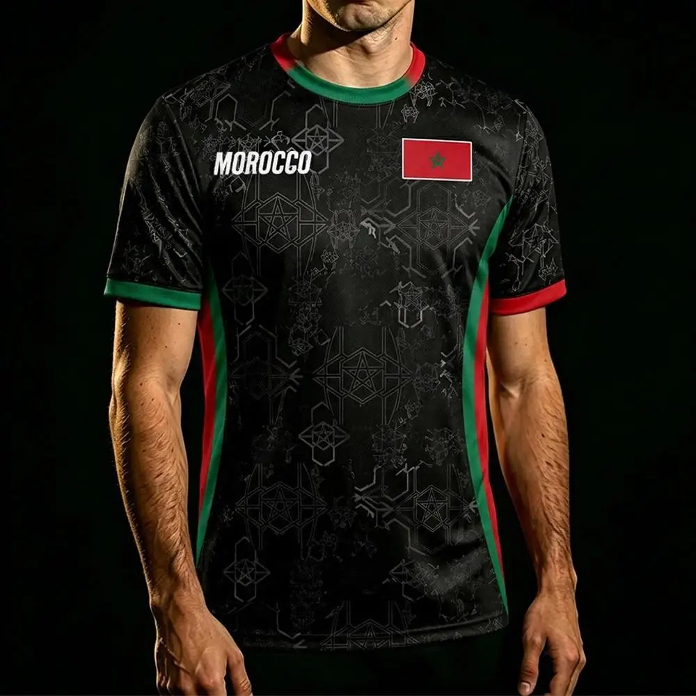 Morocco Soccer Fan Jersey – Country-Color Fan Tee