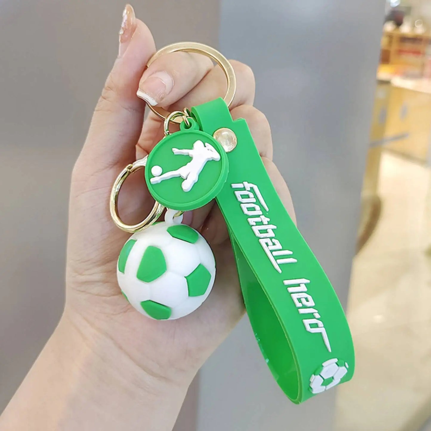 Soccer Fan PVC Keychain – Colorful Fan Charm