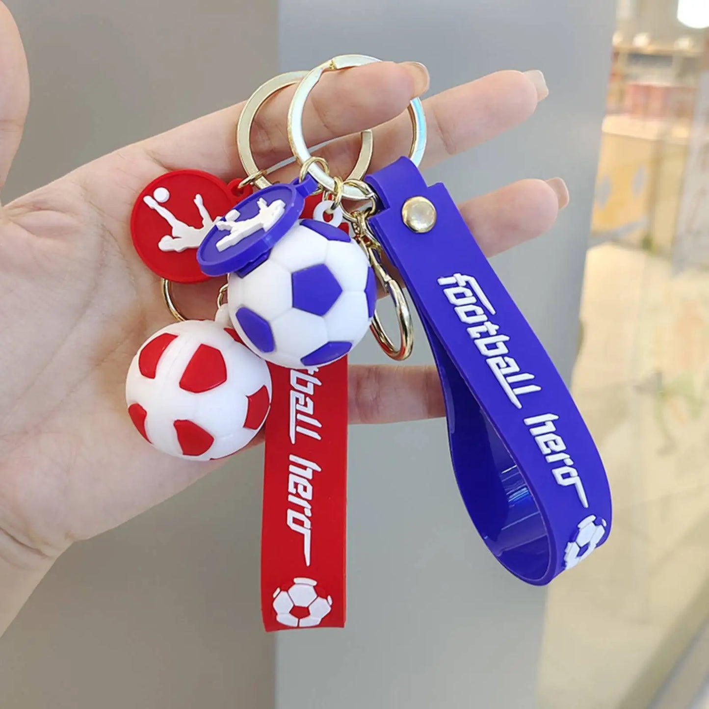 Soccer Fan PVC Keychain – Colorful Fan Charm