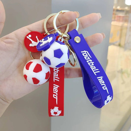 Soccer Fan PVC Keychain – Colorful Fan Charm