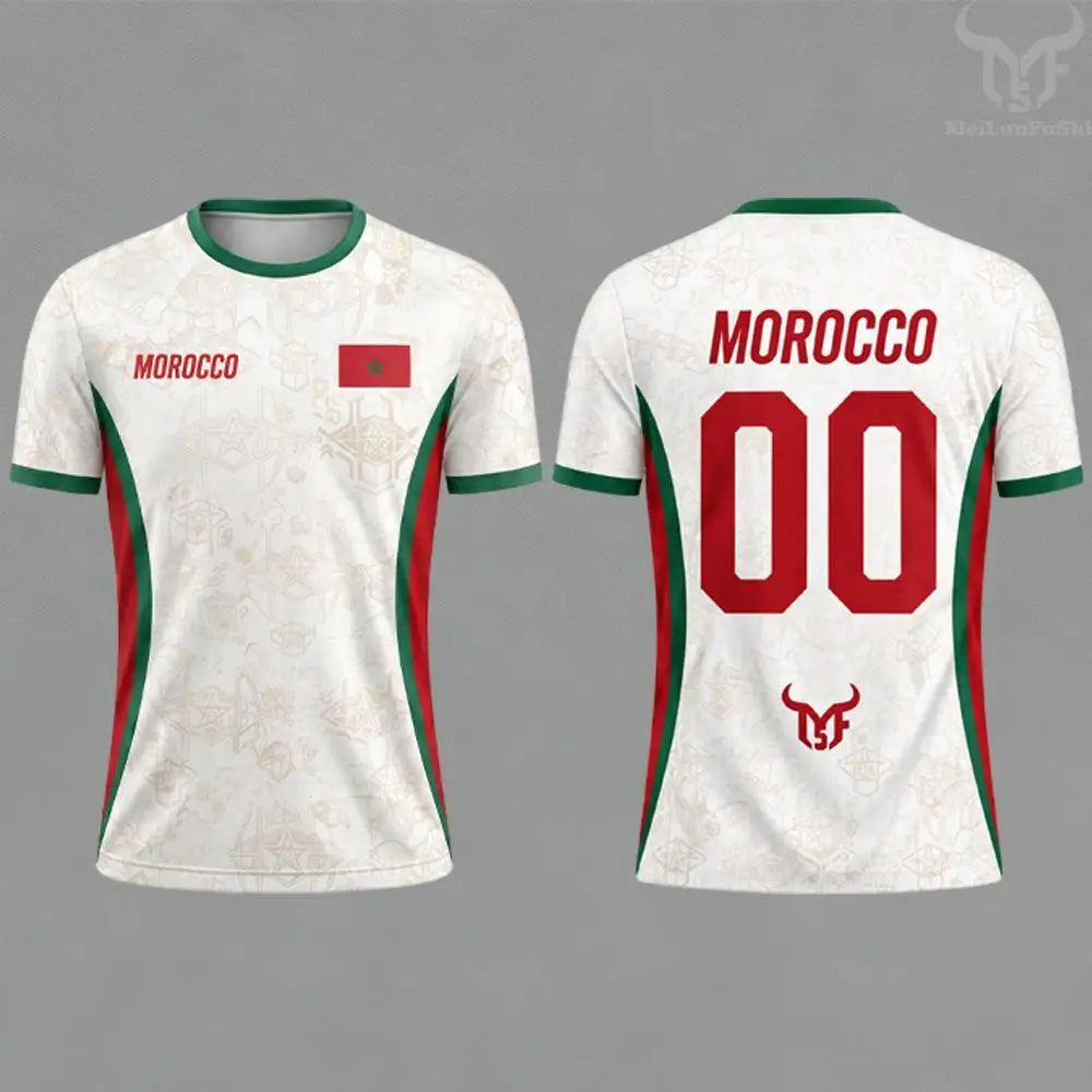 Morocco Soccer Fan Jersey – Country-Color Fan Tee