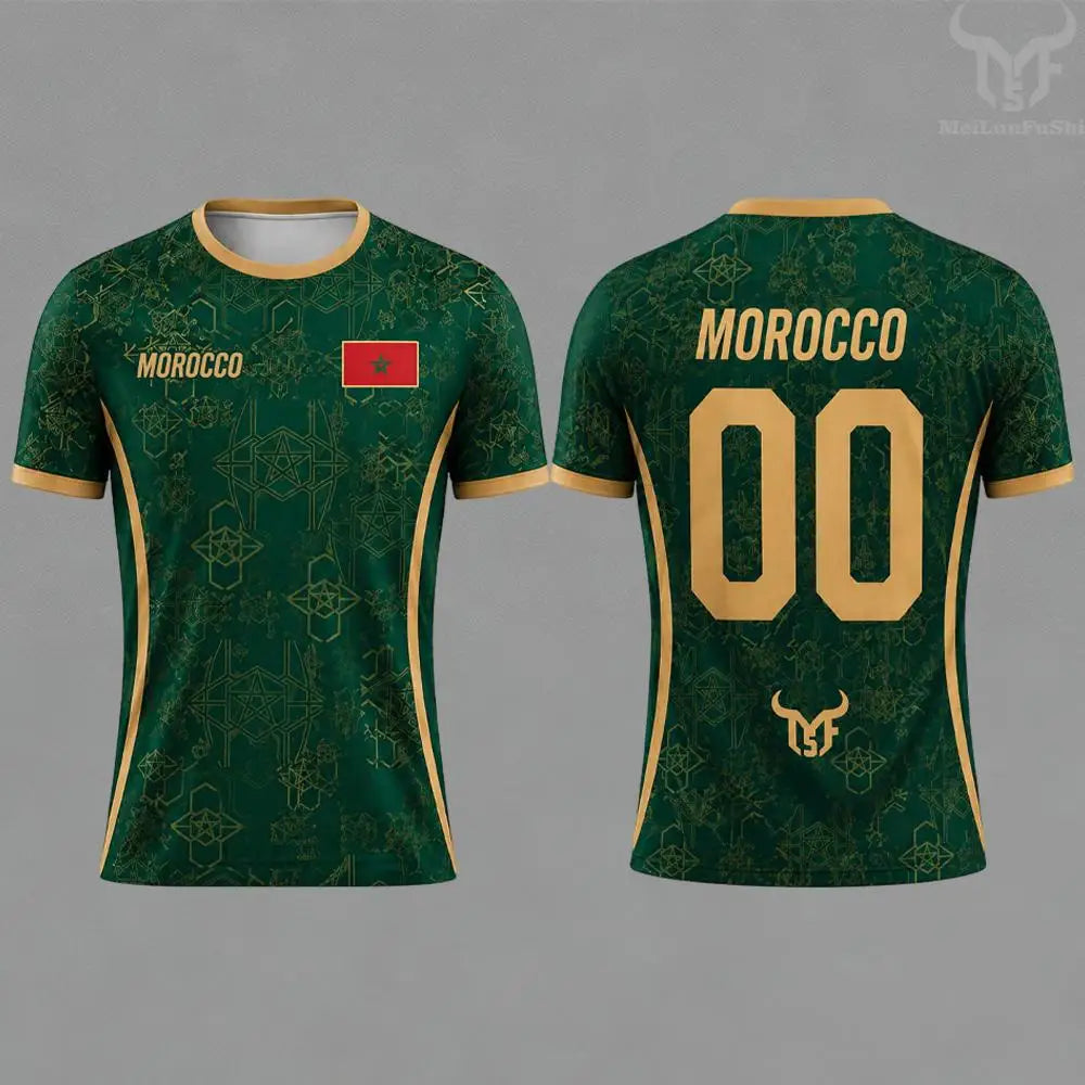 Morocco Soccer Fan Jersey – Country-Color Fan Tee