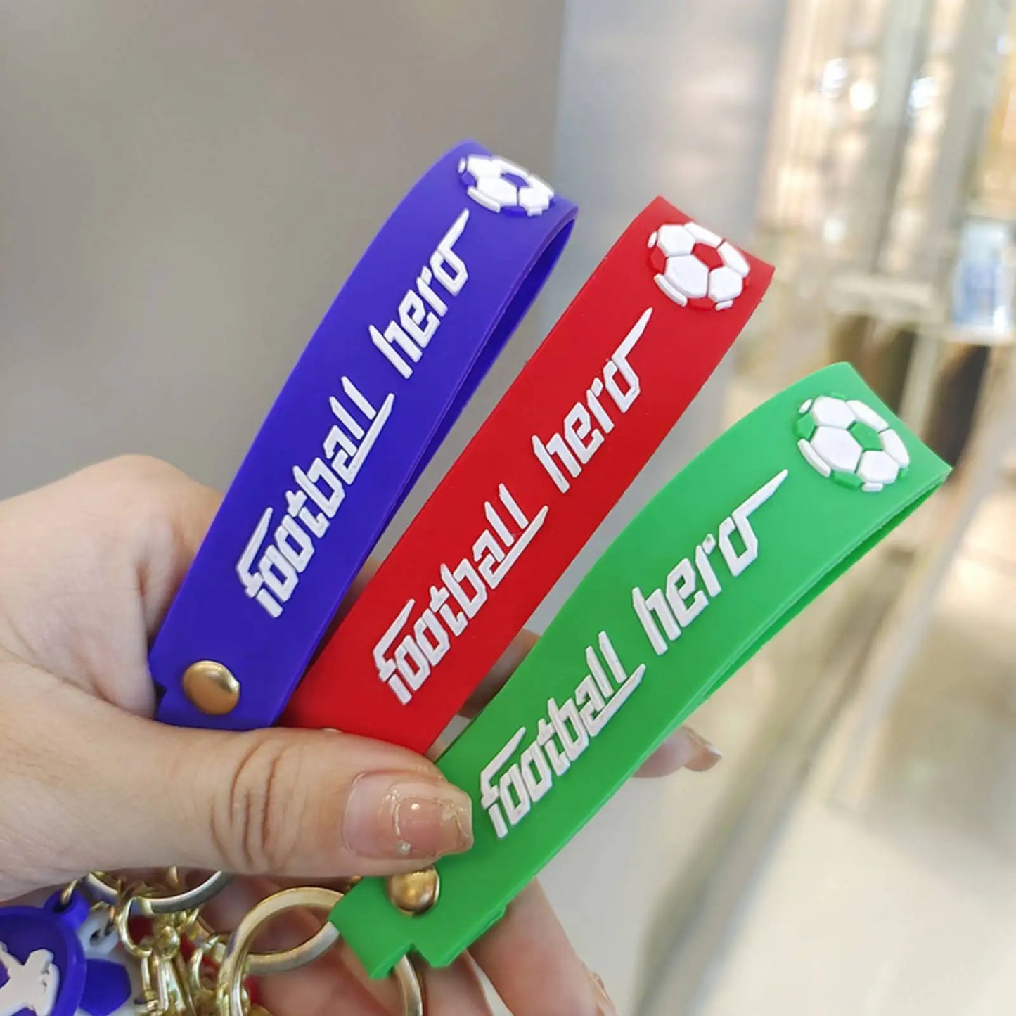 Soccer Fan PVC Keychain – Colorful Fan Charm
