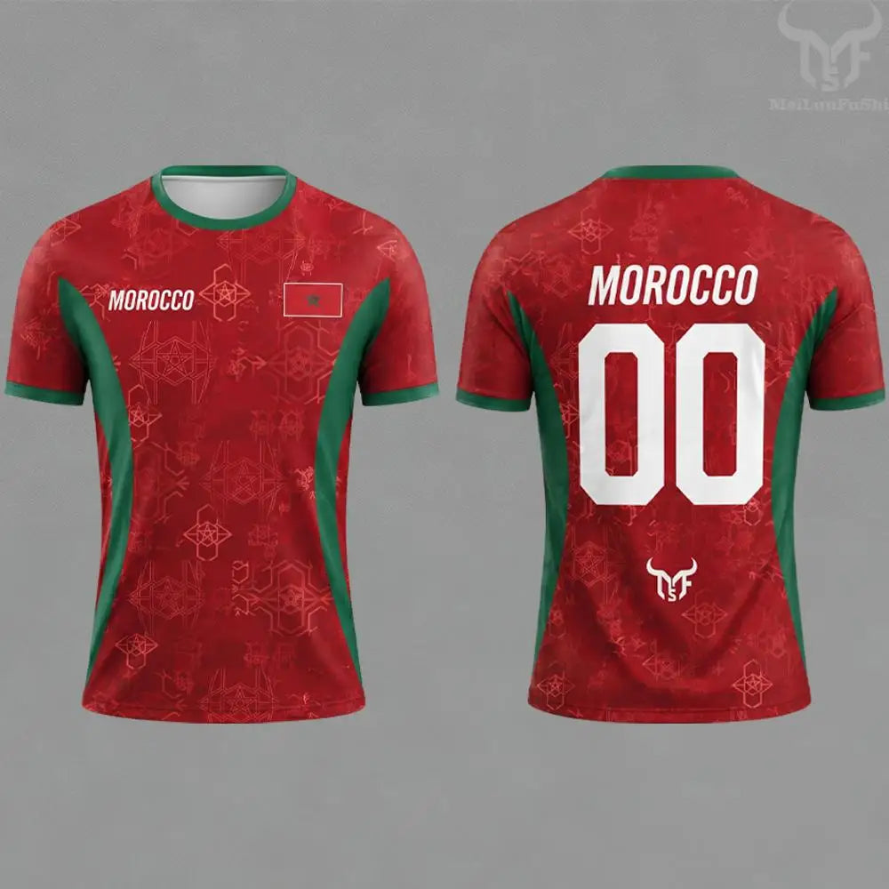 Morocco Soccer Fan Jersey – Country-Color Fan Tee