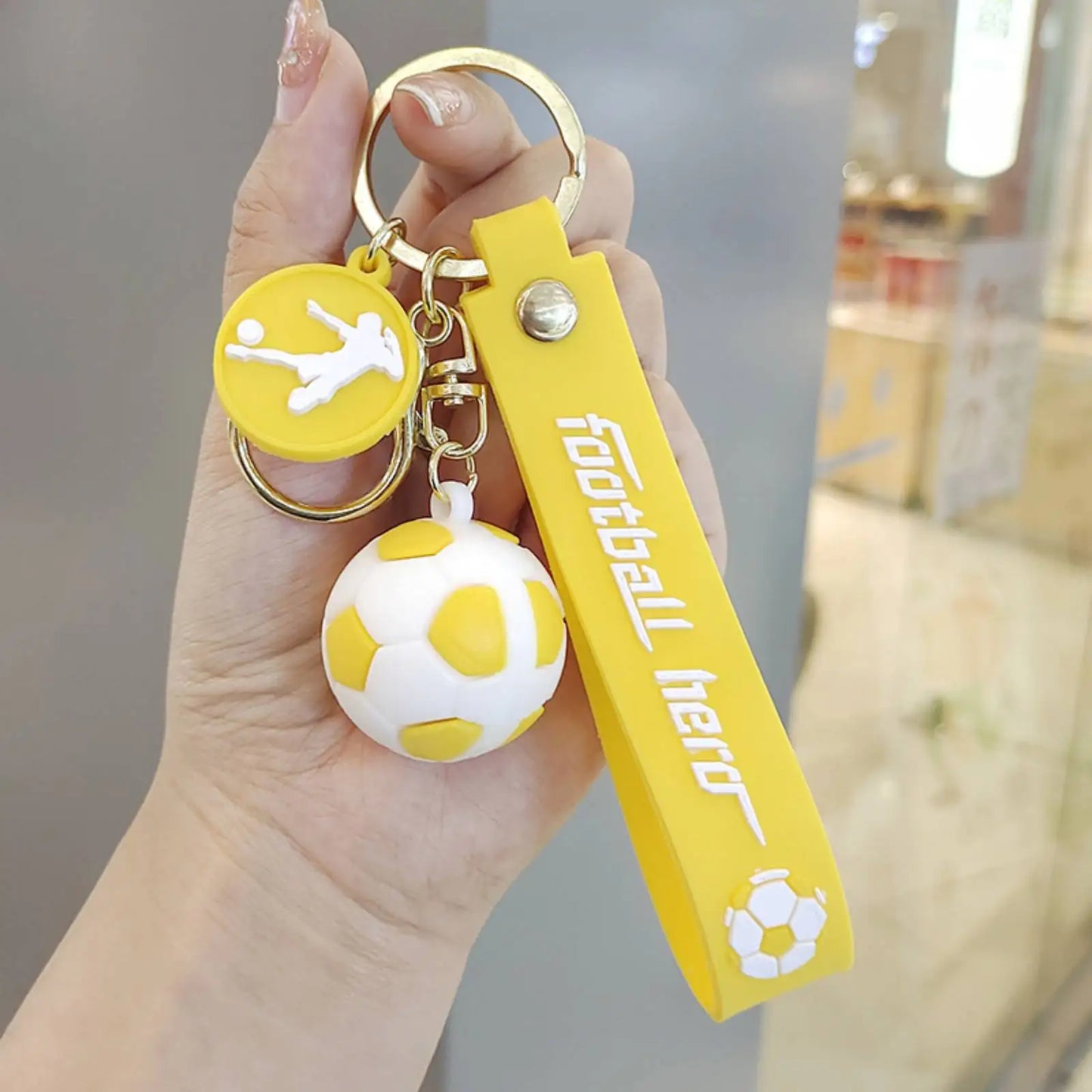Soccer Fan PVC Keychain – Colorful Fan Charm