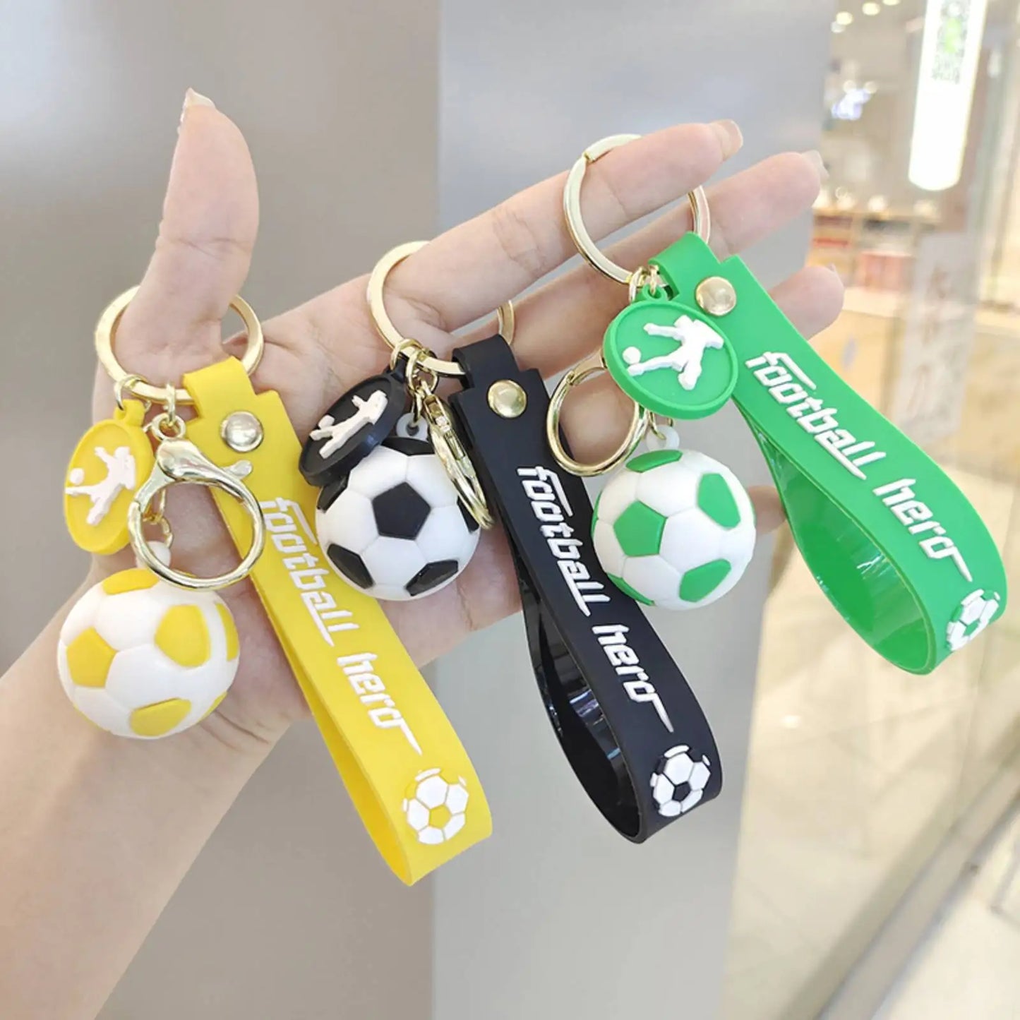 Soccer Fan PVC Keychain – Colorful Fan Charm