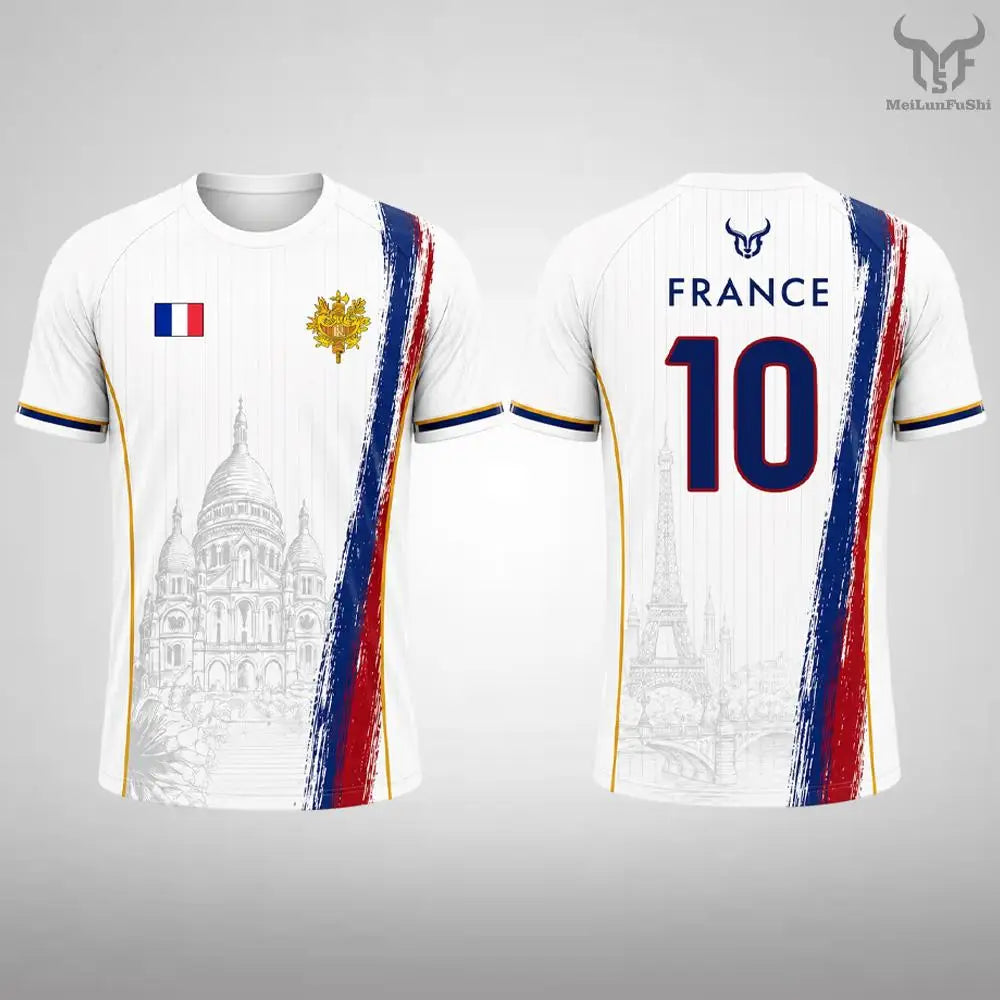 France Soccer Fan Jersey – Bleu, Blanc, Rouge Fan Tee