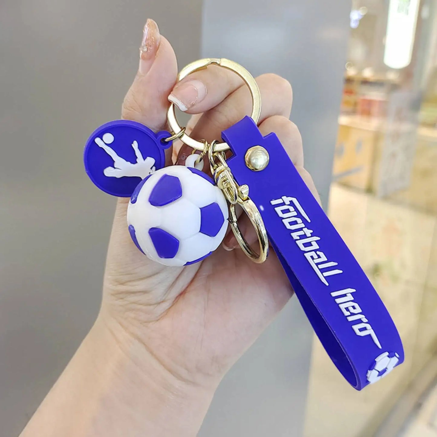 Soccer Fan PVC Keychain – Colorful Fan Charm