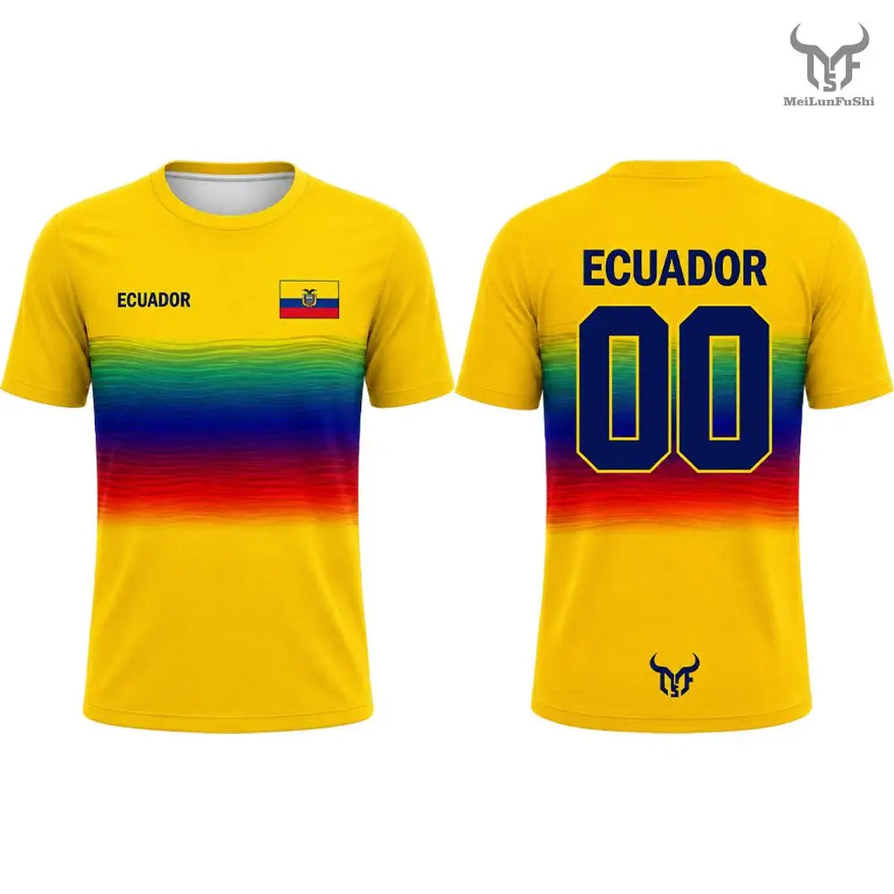 Ecuador Soccer Fan Jersey – Country-Color Fan Tee