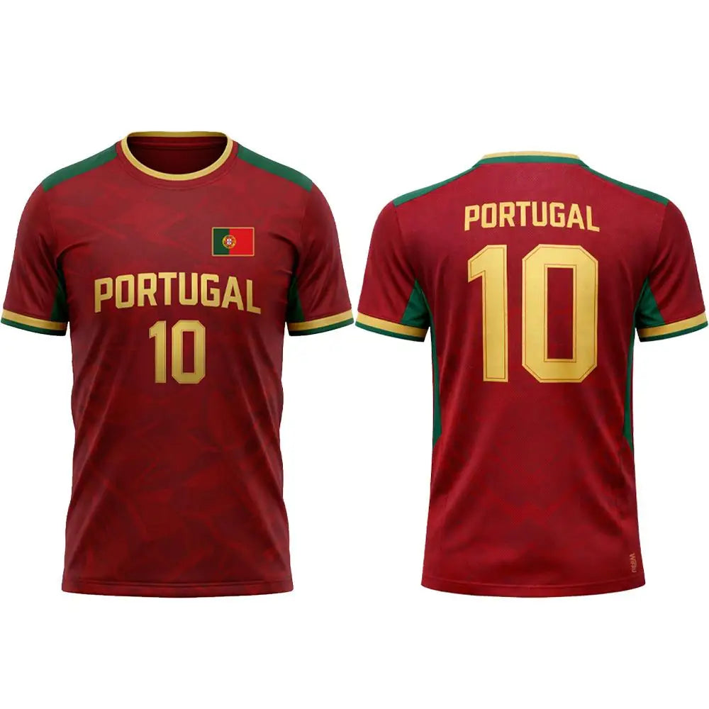 Portugal Soccer Fan Jersey – Country-Color Fan Tee